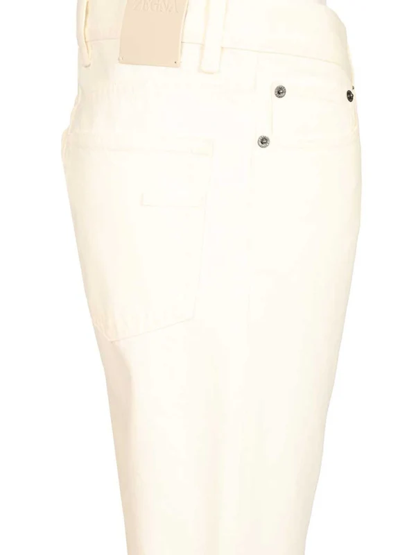 Ermenegildo Zegna Ivory Denim Pants - Image 3