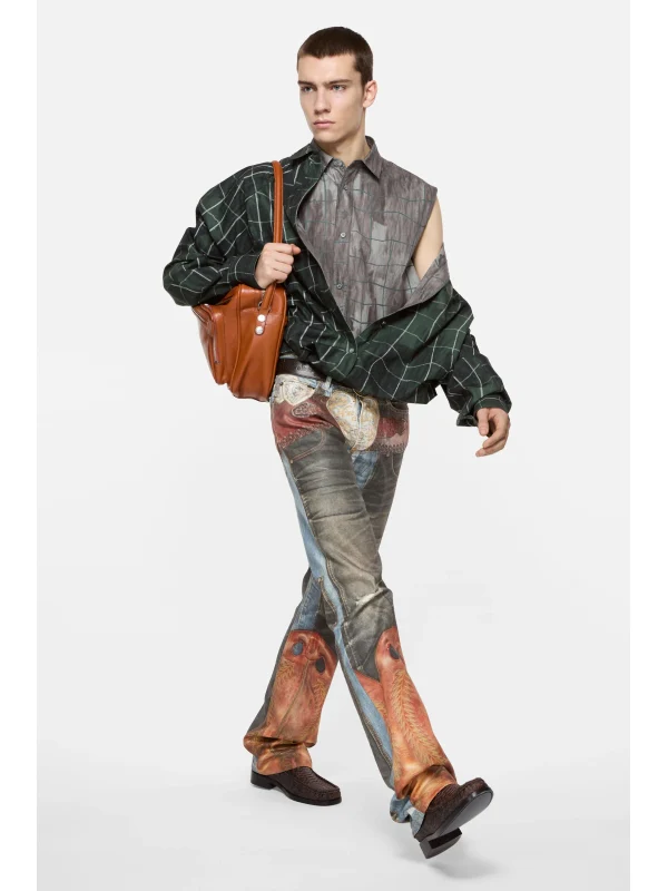 2010 Trompe l'oeil Denim Pants - Image 2