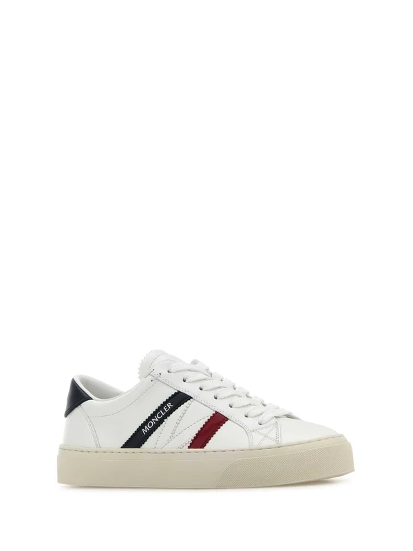 Moncler White Low Top Sneakers - Image 2