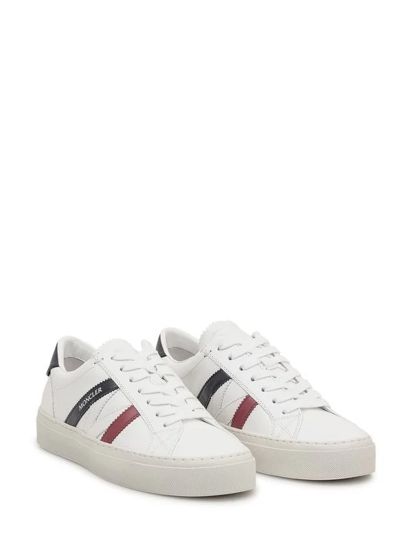 Moncler White Low Top Sneakers - Image 2
