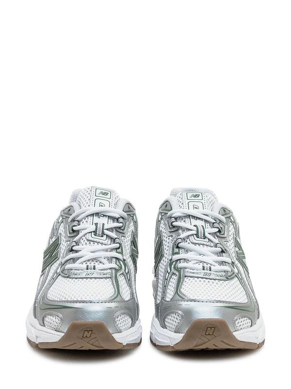 New Balance White Silver Low Top Sneakers - Image 2