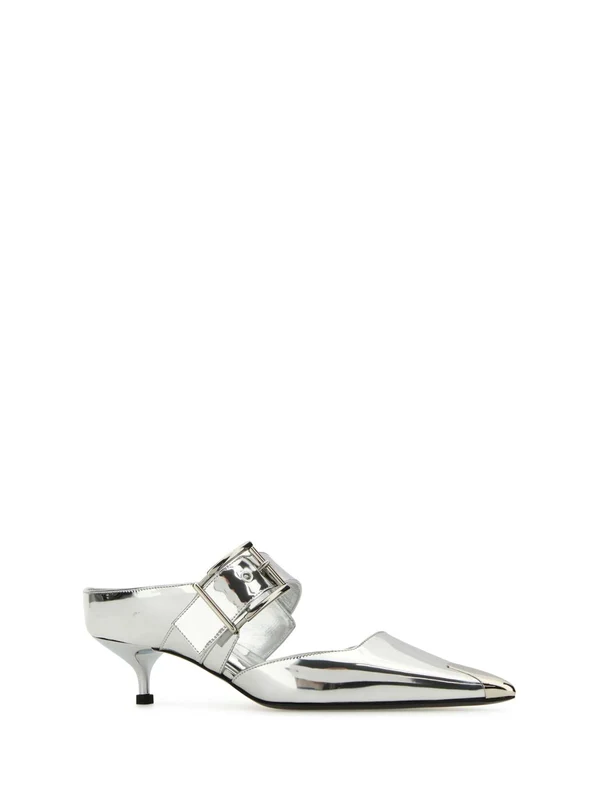 Alexander Mcqueen Silver Sandal Heels - Image 2