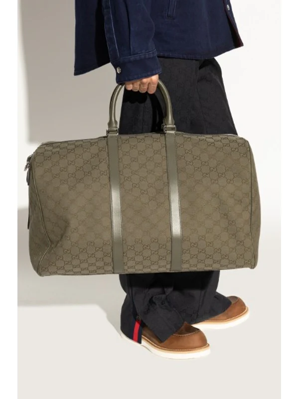 Gucci Gg Large Green Boston Bags - Image 2