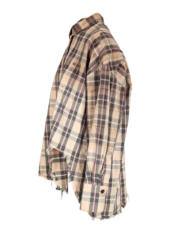 The Attico Beige Checked Shirts & Blouses - Image 3
