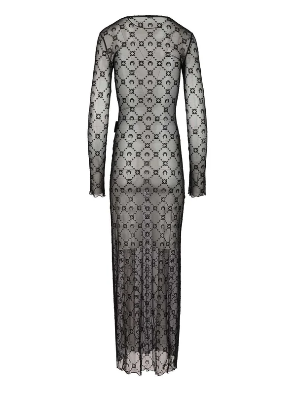 Marine Serre Black Long Dress - Image 2