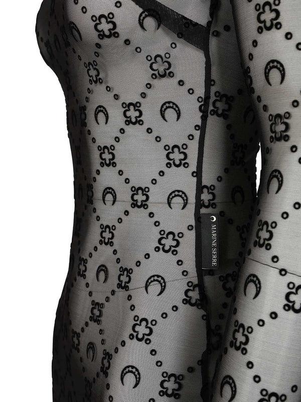 Marine Serre Black Long Dress - Image 4