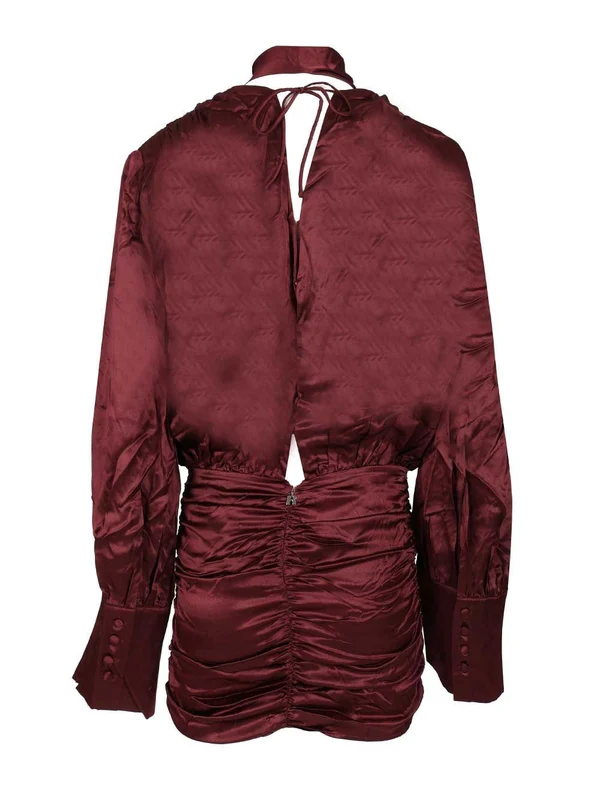 Rotate Burgundy Mini Dress - Image 2