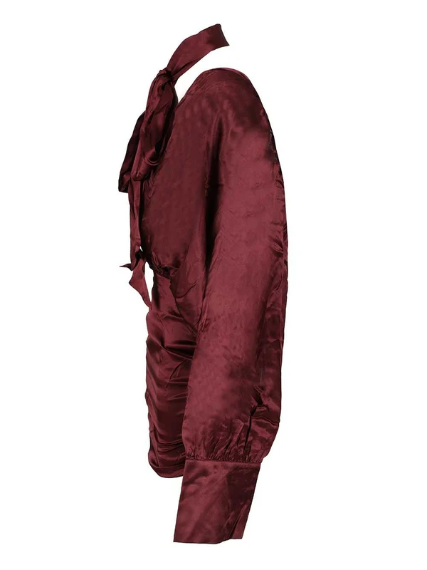 Rotate Burgundy Mini Dress - Image 3