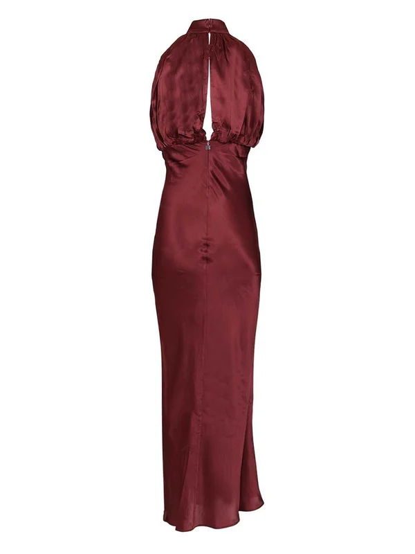 Rotate Burgundy Long Dress - Image 2