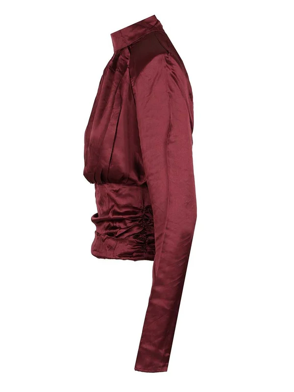 Rotate Burgundy Shirts & Blouses - Image 3
