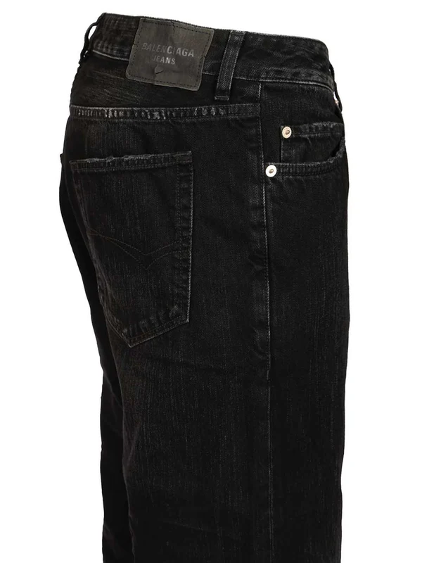 Relaxed Fit Black Denim Pants - Image 4