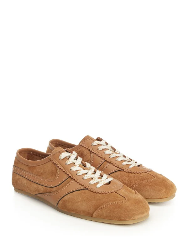 Dries Van Noten Brown Low Top Sneakers - Image 2