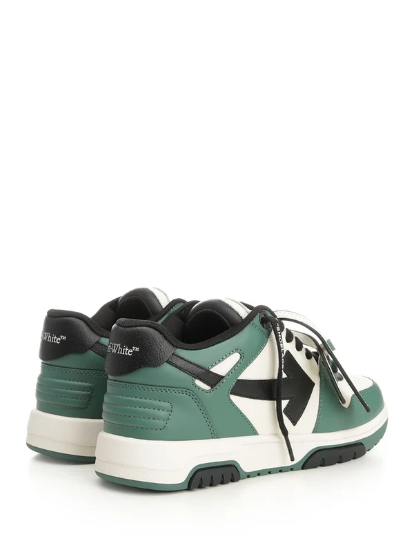 Off-White Green Low Top Sneakers - Image 3