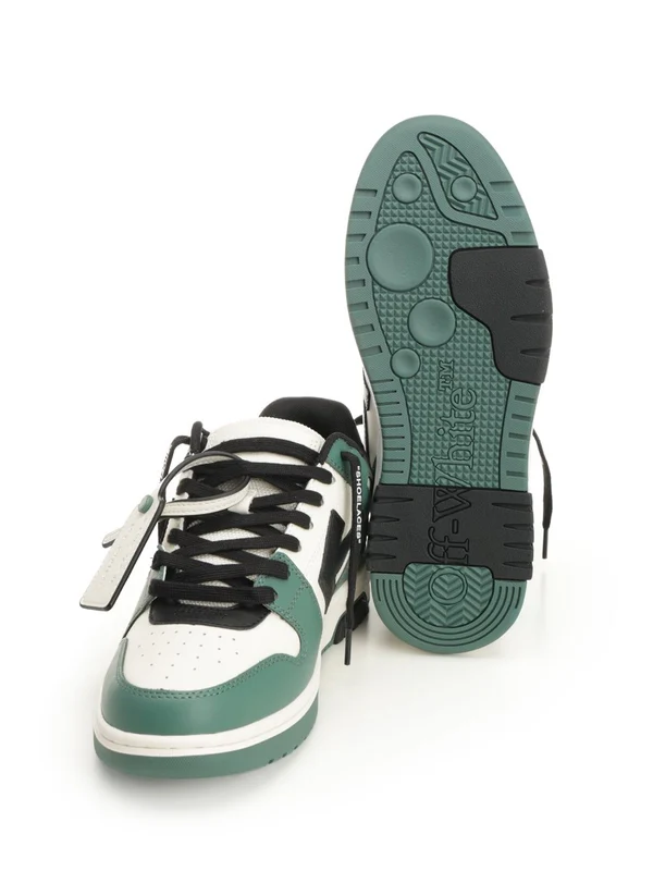 Off-White Green Low Top Sneakers - Image 5