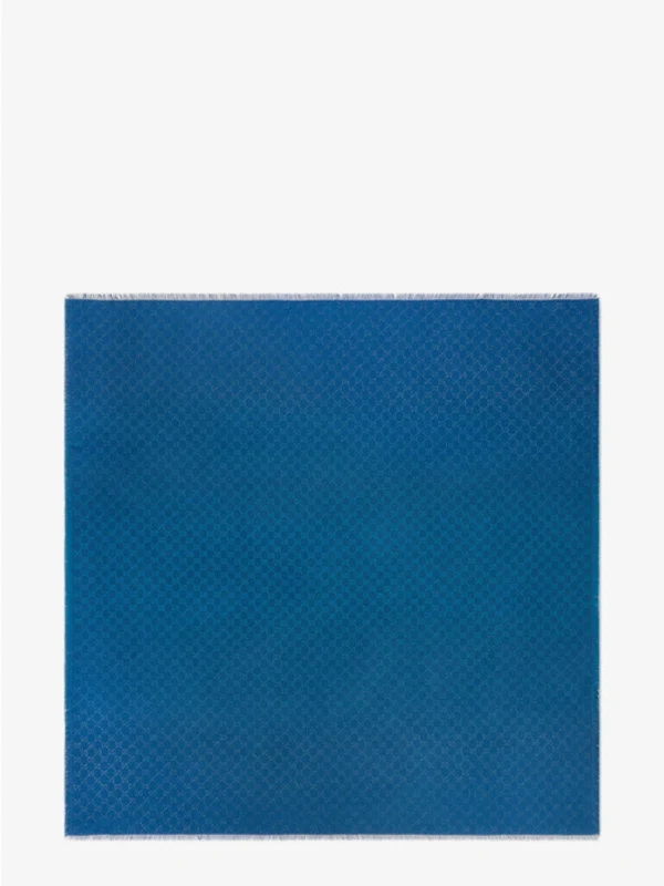 Gucci Blue Wool Mufflers - Image 2