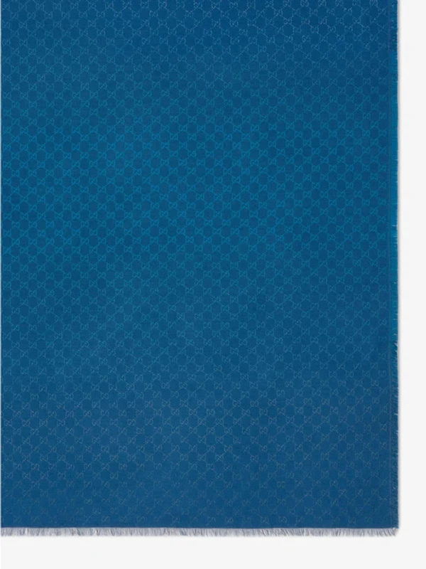 Gucci Blue Wool Mufflers - Image 3