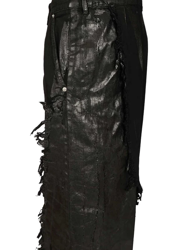 Rick Owens Black Denim Pants - Image 4