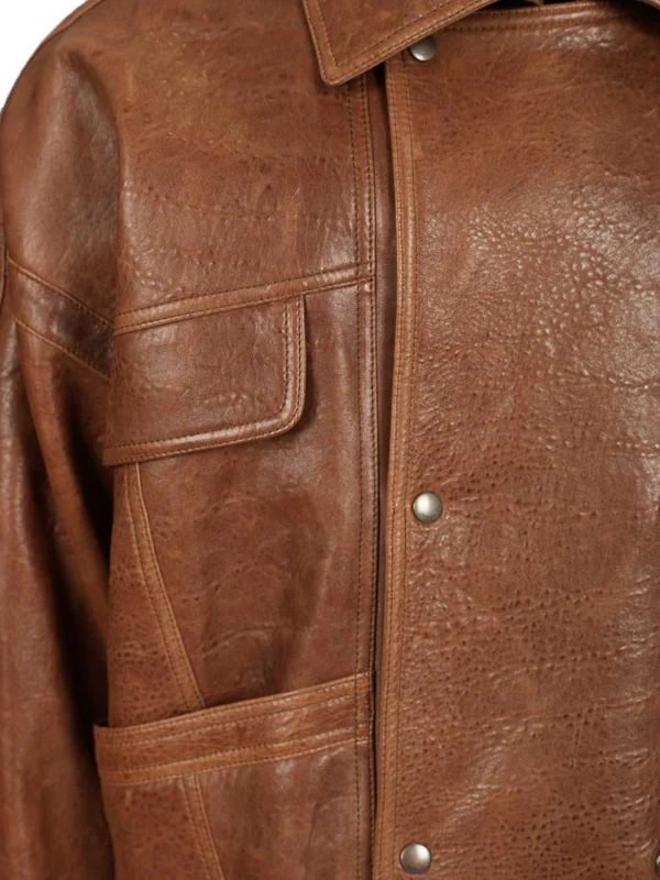 Saint Laurent Brown Bomber - Image 4