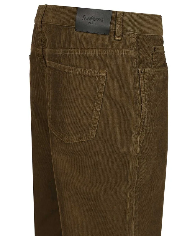 Saint Laurent Green Denim Pants - Image 4