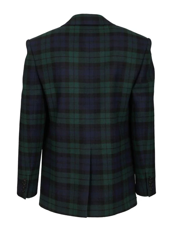 Saint Laurent Multicolor Checked Tailored Jackets - Image 2