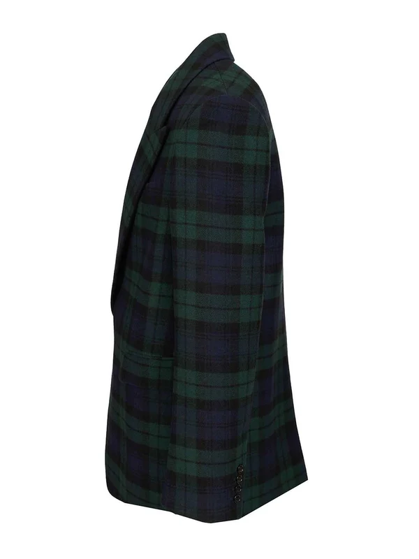 Saint Laurent Multicolor Checked Tailored Jackets - Image 3