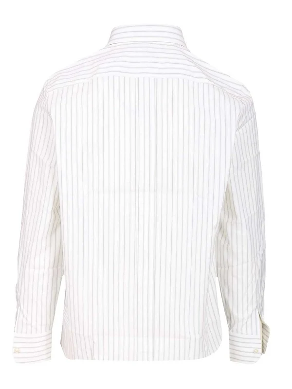 Saint Laurent White Striped Shirts - Image 2