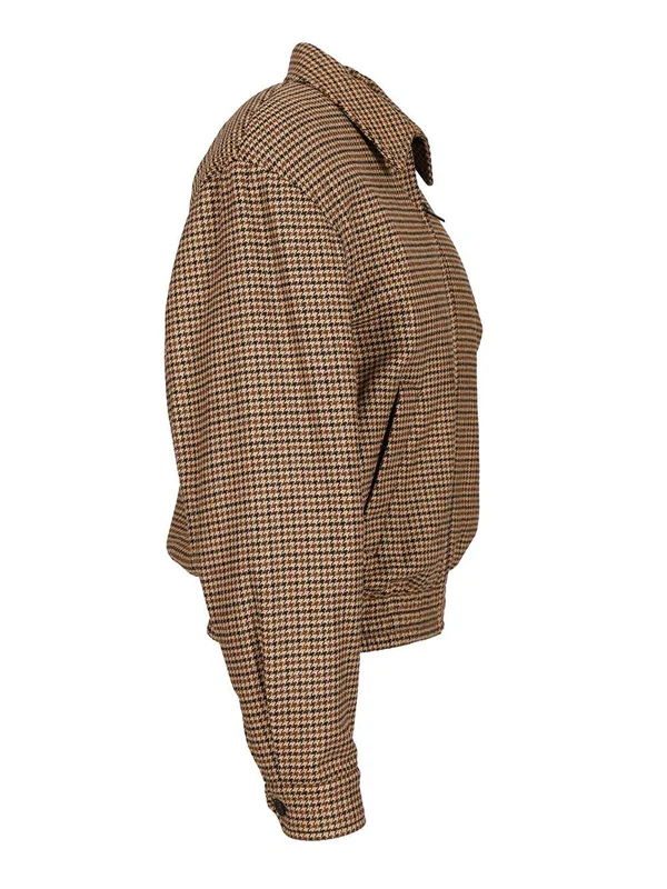 Saint Laurent Brown Checked Jackets - Image 3