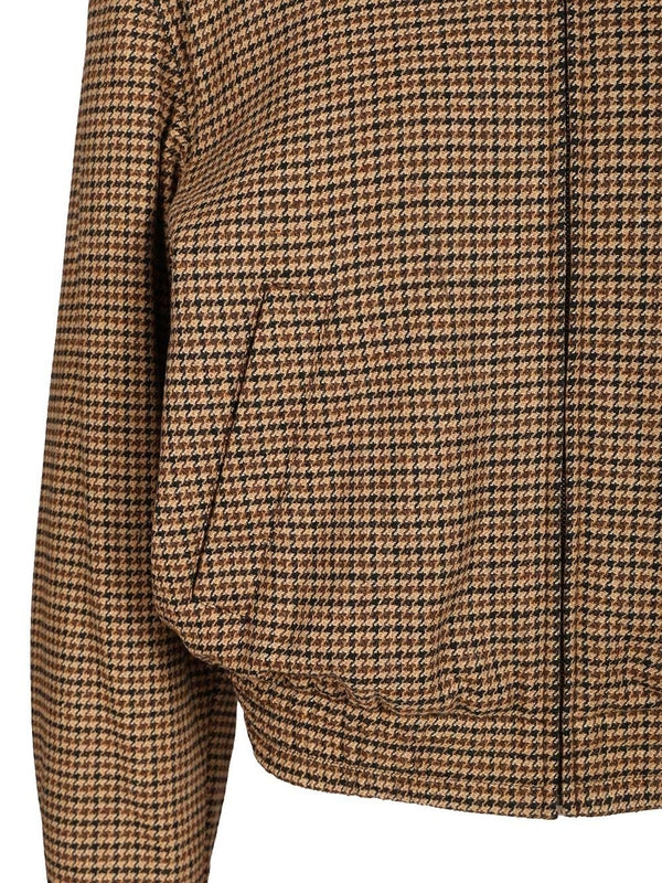 Saint Laurent Brown Checked Jackets - Image 5