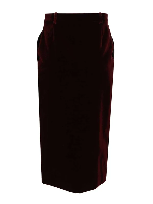 Saint Laurent Burgundy Skirts - Image 2
