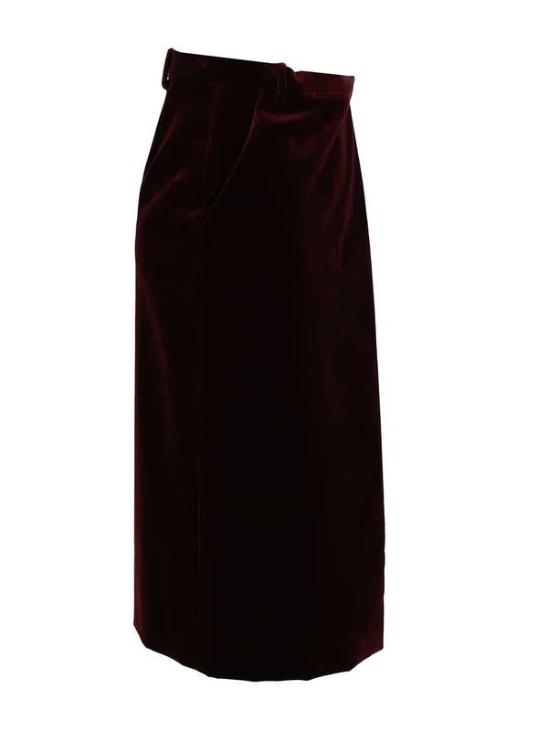 Saint Laurent Burgundy Skirts - Image 3