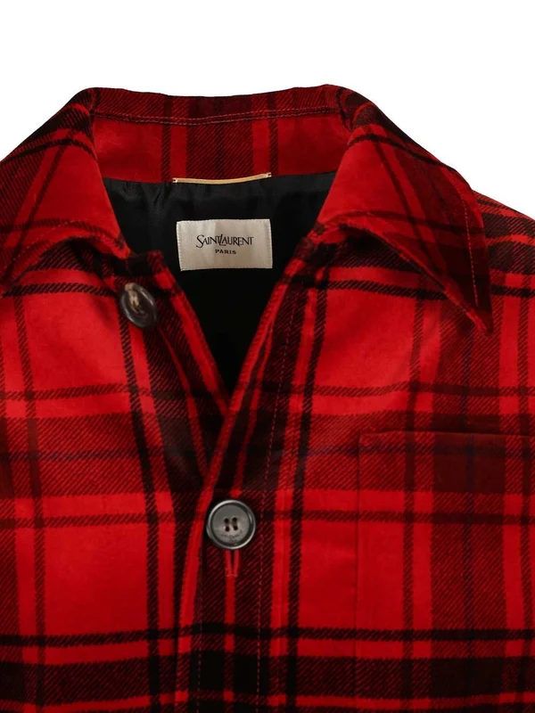 Saint Laurent Red Checked Shirts & Blouses - Image 4