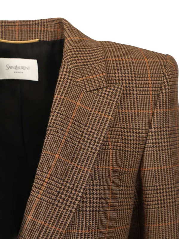 Saint Laurent Brown Tailored Jackets - Image 4