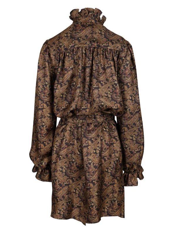 Saint Laurent Brown Midi Dress - Image 2
