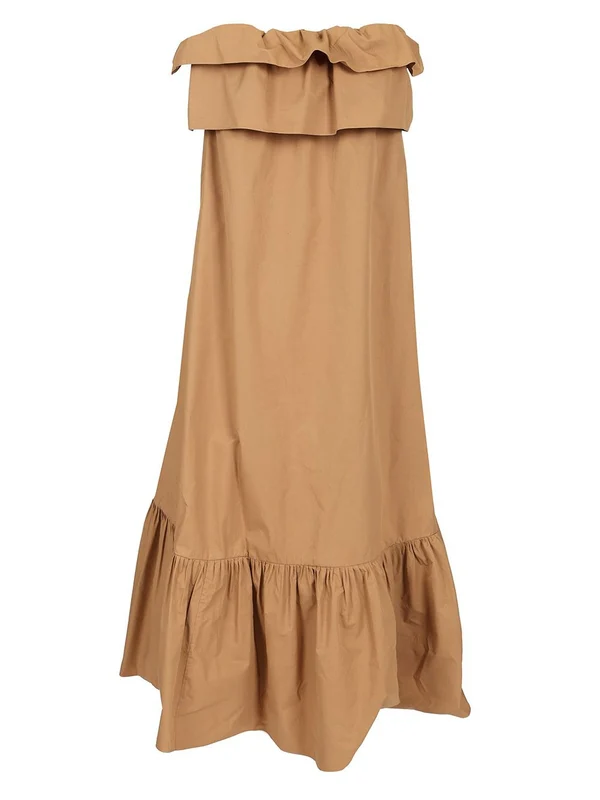 Saint Laurent Brown Long Dress - Image 2