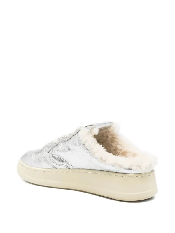 Autry Metallic Silver Low Top Sneakers - Image 3