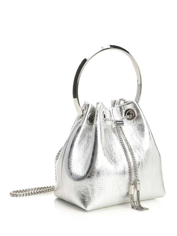 Jimmy Choo Silver Bucket Bags - Image 2