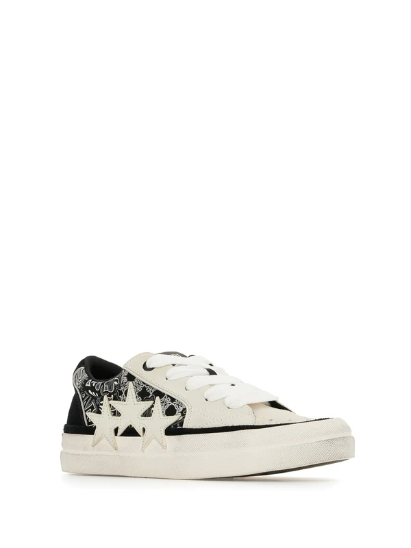 Amiri White Black Low Top Sneakers - Image 2