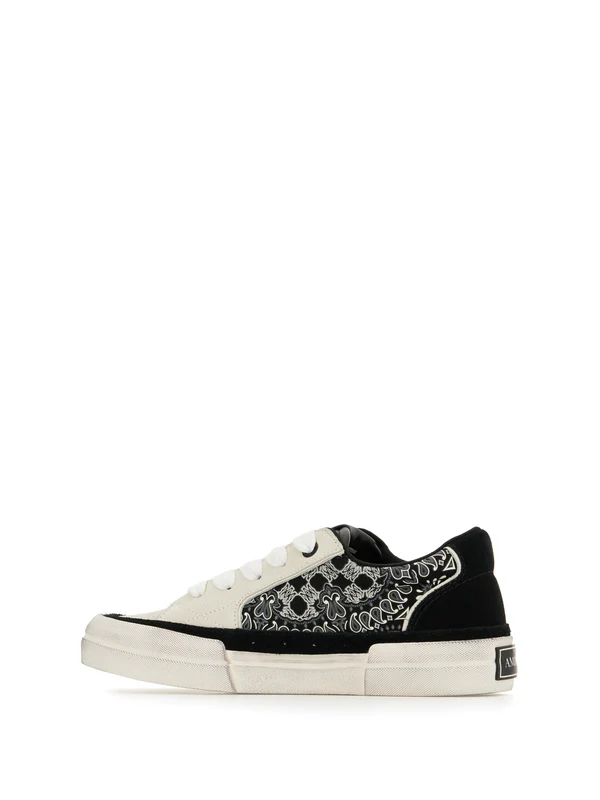 Amiri White Black Low Top Sneakers - Image 3