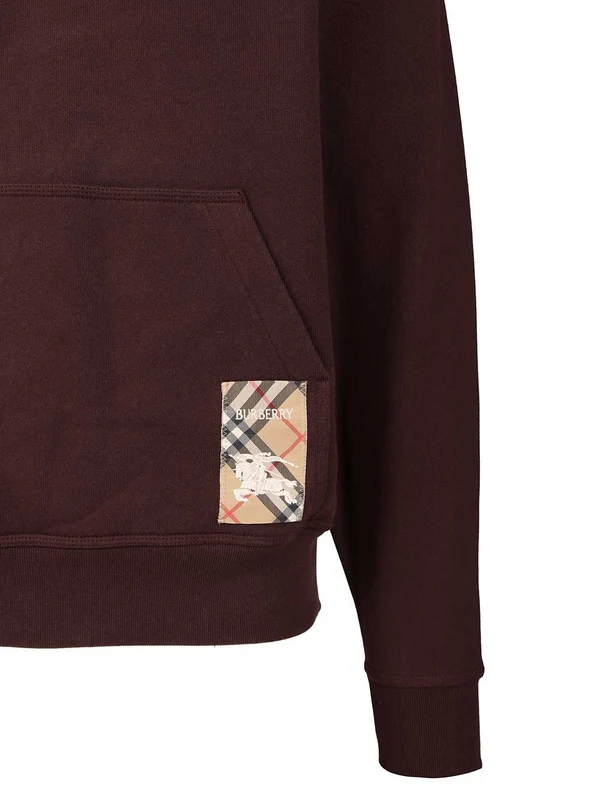 Burberry Burgundy Hoodies - Image 4