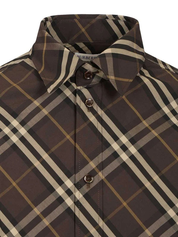 Burberry Brown Checked Shirts - Image 4