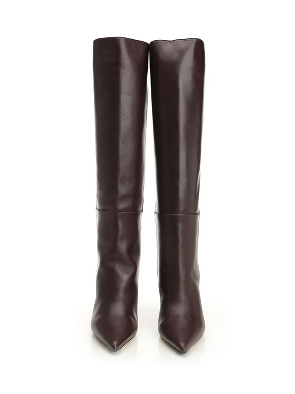 Jimmy Choo Burgundy High Boots - Image 5