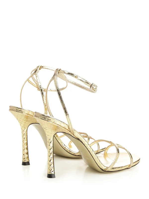Jimmy Choo Gold Sandal Heels - Image 3
