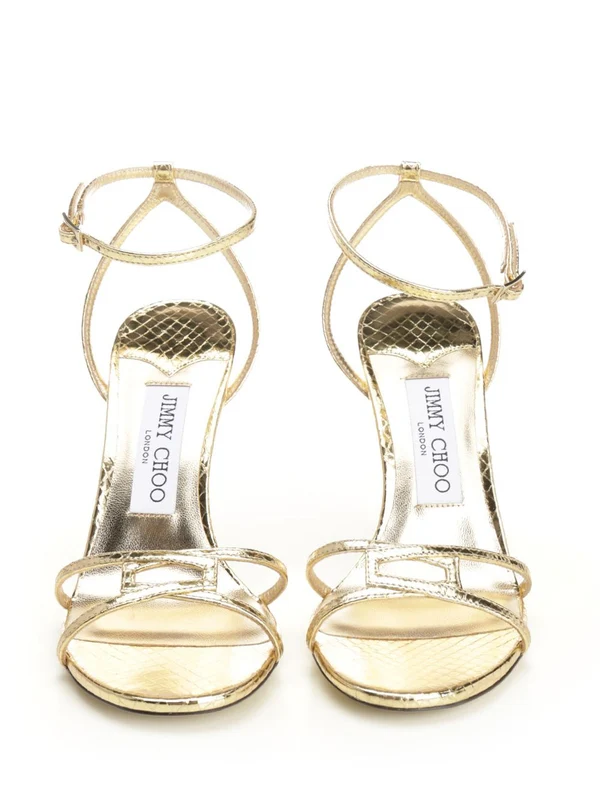 Jimmy Choo Gold Sandal Heels - Image 5