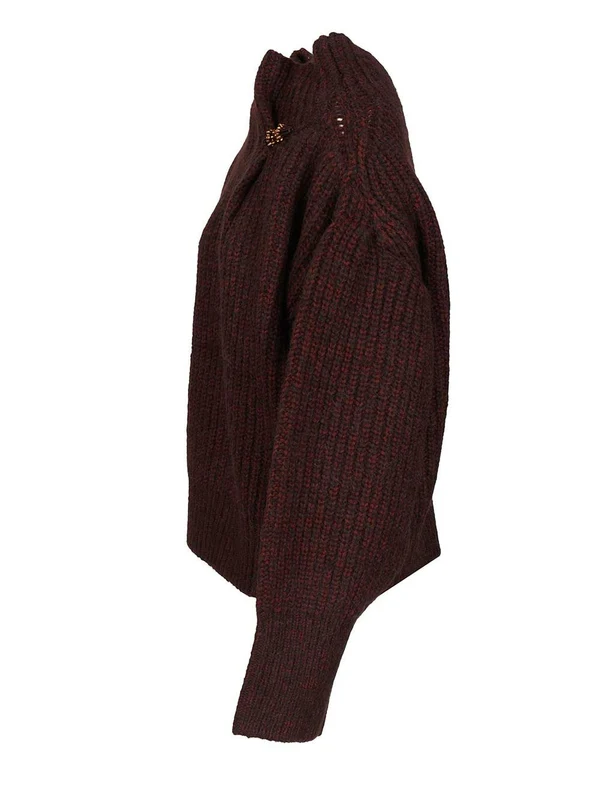 Dries Van Noten Burgundy Knitted - Image 3