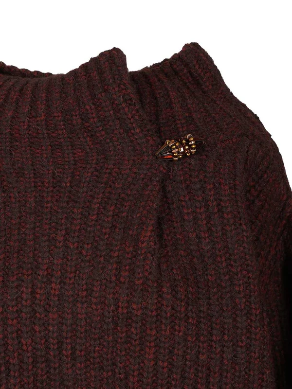 Dries Van Noten Burgundy Knitted - Image 4