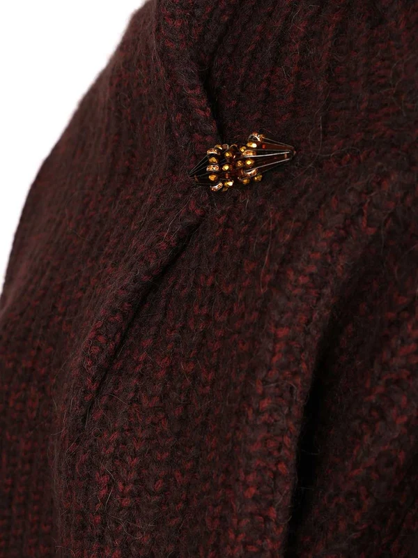 Dries Van Noten Burgundy Knitted - Image 5