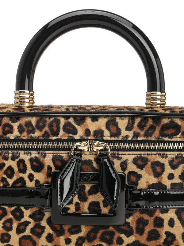 Roger Vivier Beige Leopard Tote Bags - Image 5