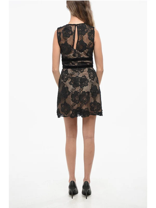 Self-Portrait Black Mini Dress - Image 2