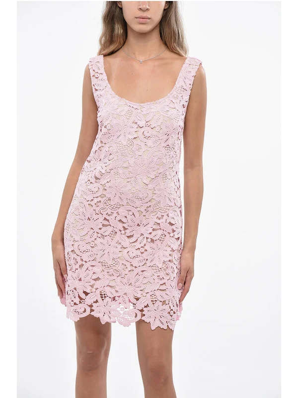 Self-Portrait Pink Mini Dress - Image 4