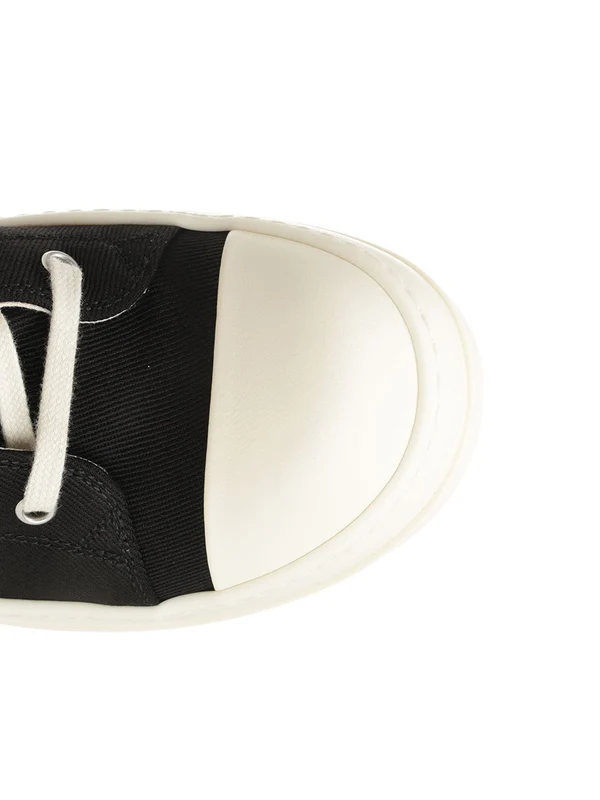 Overdyed Denim Black High Top Sneakers - Image 4
